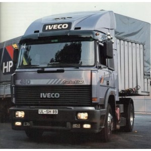 89946 - Iveco Turbostar 190.48 4x2 DEMO curtainside trailer 3axle /1:50 Tekno