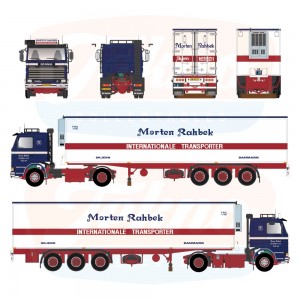 89380 - Scania 142 4x2 frigo Morten Rahbek /1:50 Tekno
