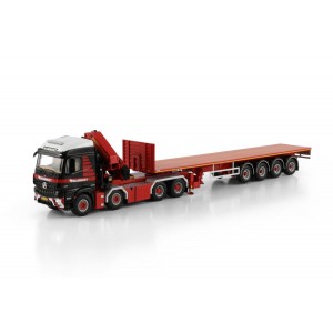 [410320] MAMMOET MB Arocs MP4 2.3mt compact-space 8x4 flatbed trailer 4axle Palfinger PK92002-SH + jib /1:50 WSImodels