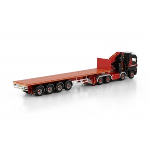 [410320] MAMMOET MB Arocs MP4 2.3mt compact-space 8x4 flatbed trailer 4axle Palfinger PK92002-SH + jib /1:50 WSImodels