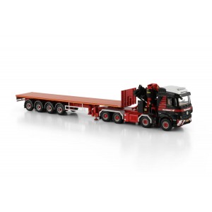 [410320] MAMMOET MB Arocs MP4 2.3mt compact-space 8x4 flatbed trailer 4axle Palfinger PK92002-SH + jib /1:50 WSImodels