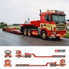 WSI01-5032 - Scania serie4 flat-roof 6x4 Euro-lowloader 4axle Torben Rafn /1:50 WSImodels