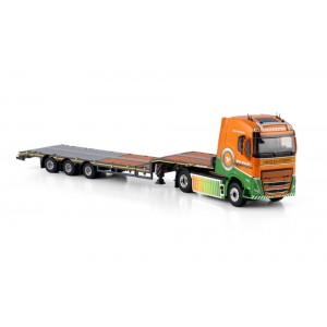 WSI01-4995 - Volvo FH5 Globetrotter Electric 4x2 Broshuis semilowloader 3axle Van Der Vlist Ammers /1:50 WSImodels