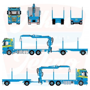 89219 - Scania R500 autotreno trasporto legname Martin Wittwer /1:50 Tekno