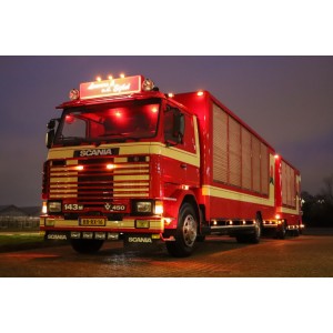 89391 - Scania 143-450 4x2 combi long-distance lorry Fleurs van den Eijkel /1:50 Tekno