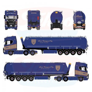 89104 - Scania NGS 6x2 silos-tank 4axle Anne Transport /1:50 Tekno