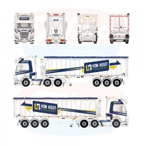 90526 - Scania NGR 6x2 Stas tipper Von Hout Transport /1:50 Tekno