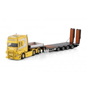 WSI01-4875 - Scania CR20H 6x4 lowloader w/ramps 4axle Nordbø Maskin /1:50 WSImodels