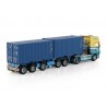 WSI01-4740 - Scania serie4 Topline 4x2 2connect-combi 2x20ft container John v.d. Made /1:50 WSImodels
