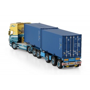 WSI01-4740 - Scania serie4 Topline 4x2 2connect-combi 2x20ft container John v.d. Made /1:50 WSImodels