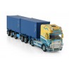 WSI01-4740 - Scania serie4 Topline 4x2 2connect-combi 2x20ft container John v.d. Made /1:50 WSImodels