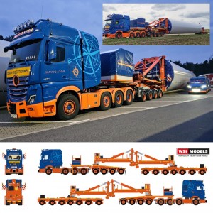 WSI01-4561 - MB Actros MP5 Gigaspace 8x4 XL windmill Navigator Transport /1:50 WSImodels