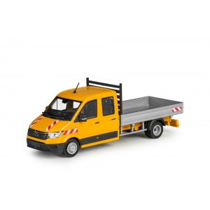 1616/3 - MAN TGE Platform truck (yellow) /1:50 Conrad