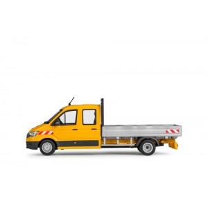 1616/3 - MAN TGE Platform truck (yellow) /1:50 Conrad