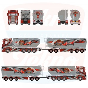 87540 - Scania NGR Highline combi (resin) silo Auvinen - 70 Year Anniversary /1:50 Tekno