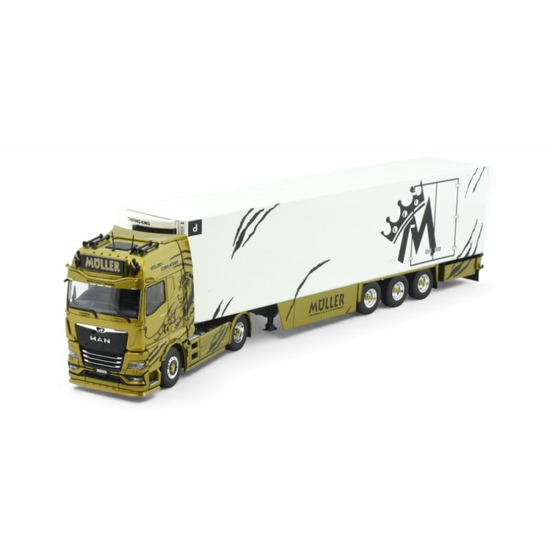 87945 - Man TGX GX 4x2 frigo Muller - Golden Commander /1:50 Tekno