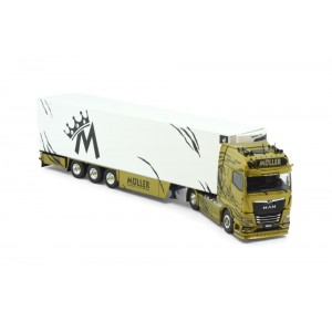 87945 - Man TGX GX 4x2 frigo Muller - Golden Commander /1:50 Tekno