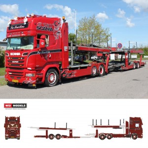 WSI01-5116 - Scania Streamline Topline 6x2 biga trasporto auto Per Henriksen /1:50 WSImodels