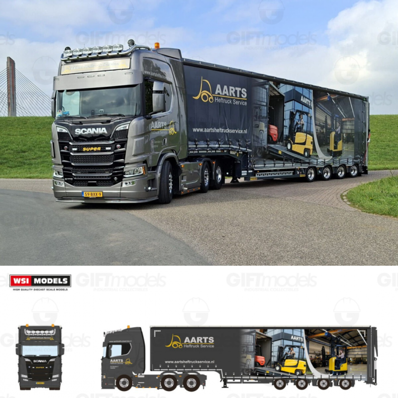 WSI01-4908 - Scania CR20H 6x2 semi centinato con rampe Aarts Heftruck Service /1:50 WSImodels