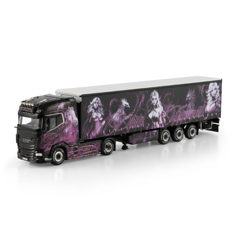 WSI01-4802 - DAF XG+ 4x2 curtainside W.Pluta Phoenix Queen /1:50 WSImodels