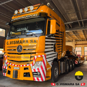 WSI02-3963 - MB Actros MP4 SLT Gigaspace 8x4 lowloader dolly 2+4axle C.Vismara SA /1:50 WSImodels