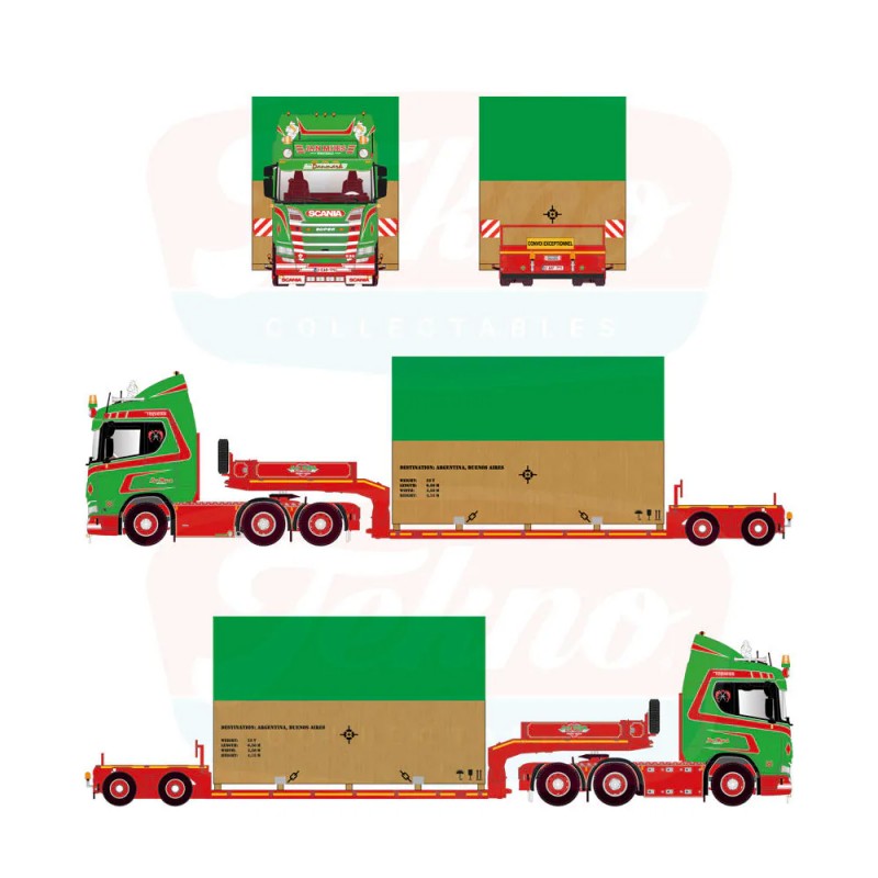 88134 - Scania NGR 6x2 semi-lowloader 2axle Jan Mues /1:50 Tekno