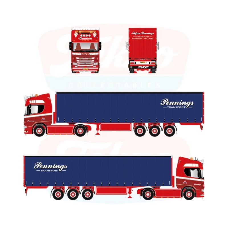 90046 - Scania NGR Highline 4x2 curtainside Pennings Transport /1:50 Tekno