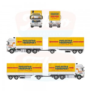 87537 - Volvo F12 Globetrotter combi Fuglestad /1:50 Tekno
