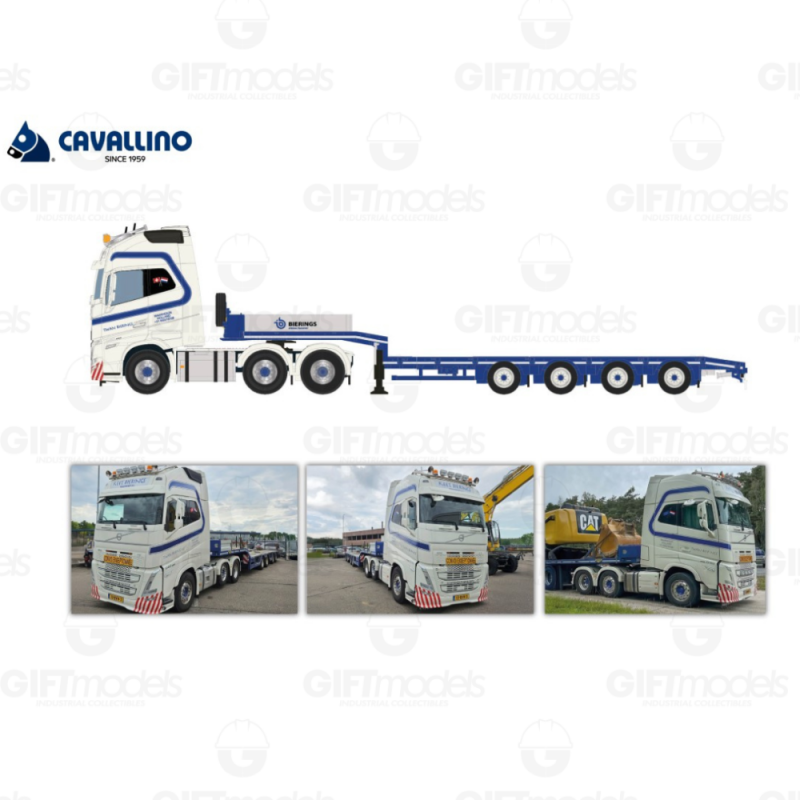 20-1394- Volvo FH5 Globetrotter 6x2 lowloader 4axle Twan Bierings Transport BV /1:50 Cavallino