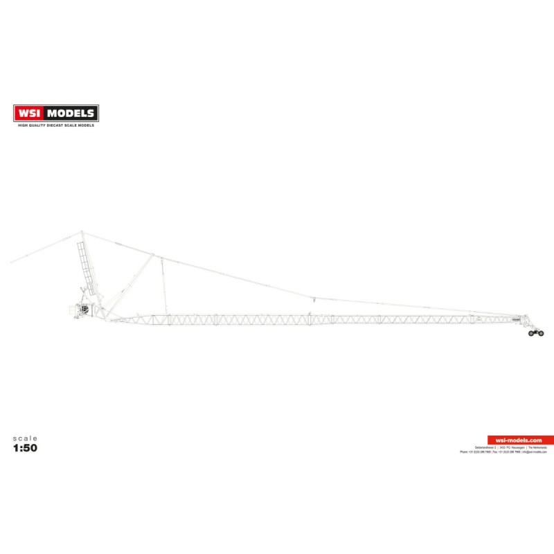 WSI04-2111 - JIB Bianco per Liebherr LTM1500 / LTM1650 / LTM1750 /1:50 WSImodels