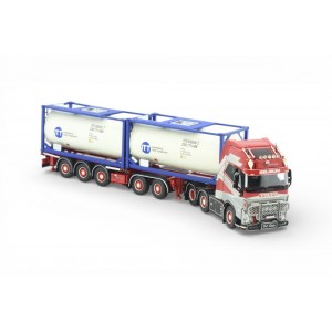 86476 - Volvo FH05 Globetrotter XL 6x2 D-Tec flexitrailer 2x Tankcontainer SL Logistics /1:50 TEKNO