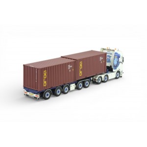 88978 - Scania NGR-530 5axle flexitrailer 2x20ft container Sneepels /1:50 Tekno