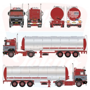86957 - Iveco Turbostar 4x2 cisterna liquidi Svend Dahl /1:50 Tekno