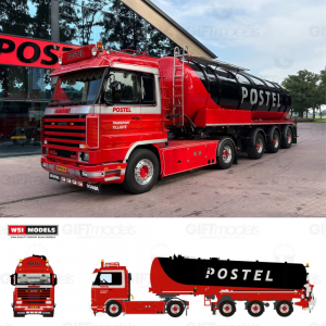 WSI01-5208 - Scania serie3 Streamline 4x2 vacuum-tank Postel Transport /1:50 WSImodels