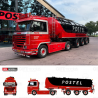 WSI01-5208 - Scania serie3 Streamline 4x2 vacuum-tank Postel Transport /1:50 WSImodels
