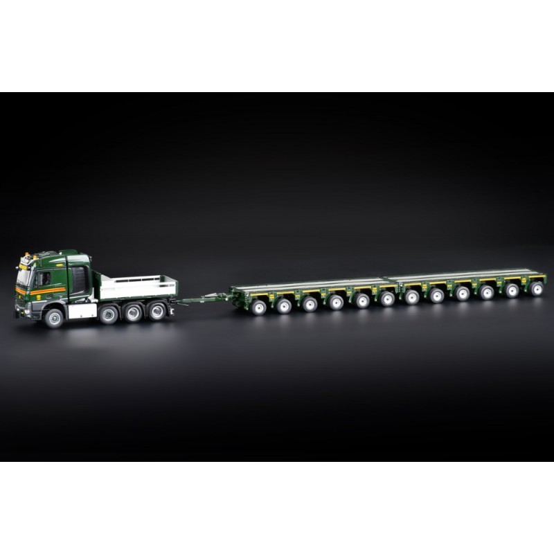 32-0257 - MB Arocs M-cab 2300 8x6 Kamag K25 modular-trailer 12axle w/drawbar Emil Egger /1:50 IMCmodels