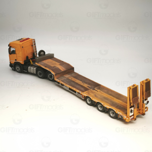 WM055 - Scania XT 6x4 MCOS lowloader 3-axle Giallo - effetto sporcatura /1:50 IMCmodels