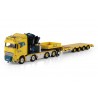 WSI01-4862 - Volvo FH5 Globetrotter 8x4 semi-lowloader 4axle w/ramps Fassi 1300+jib MCT Craning /1:50 WSImodels