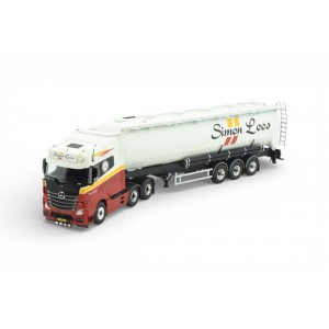 86880 - Mercedes Actros long-line 6x2 silotrailer Simon Loos /1:50 Tekno