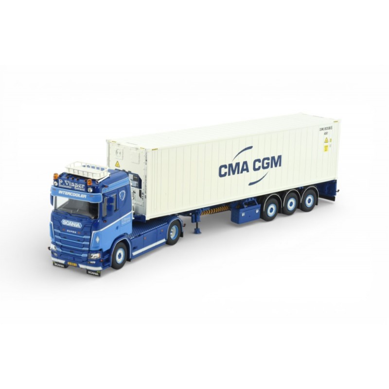 88908 - Scania NGS540 4x2 40ft reefer container P.Visser /1:50 Tekno