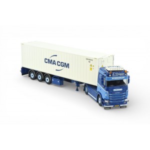 88908 - Scania NGS540 4x2 40ft reefer container P.Visser /1:50 Tekno