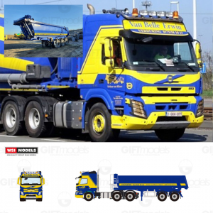 WSI01-5253 - Volvo FMX Globetrotter 6x4 vasca ribaltabile Van Belle Transport /1:50 WSImodels