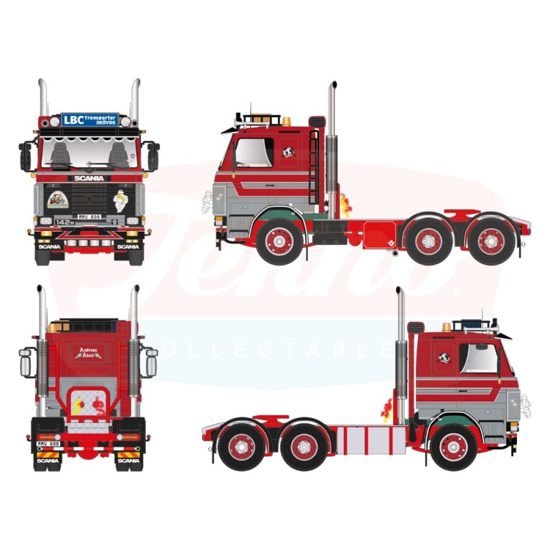 90486 - Scania 2-serie 6x2 Andreas Jonsson /1:50 Tekno