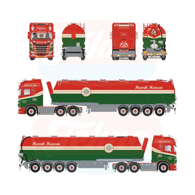 88947 - Scania NGS 6x2 silos trailer 4axle Henrik Hansen /1:50 Tekno