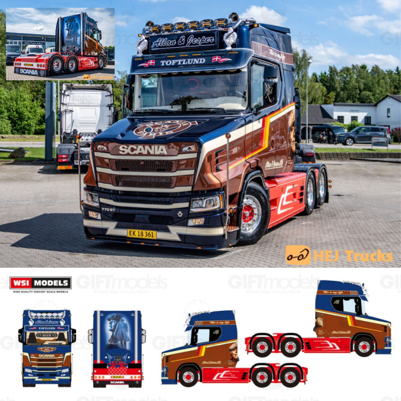 WSI01-5205 - Scania Vlastuin Torpedo S Highline 6x2 Allan & Jesper /1:50 WSImodels