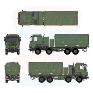 89760 - Scania Gryphus 8x8 militare - trasporto truppe /1:50 Tekno