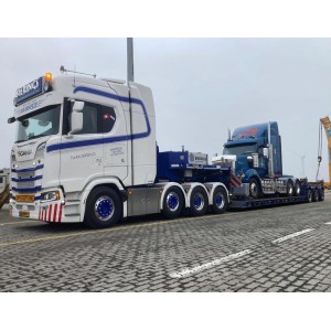 91064 - Scania NGS Highline 8x4 lowloader 3axle Broshuis Twan Bierings /1:50 Tekno