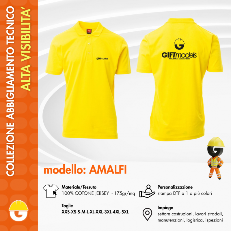 Polo manica corta con 3 bottoni - Amalfi