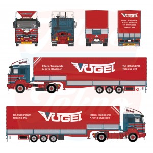 87943 - Iveco Turbostar 4x2 curtainside Vogel /1:50 Tekno