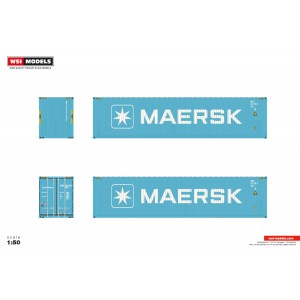 WSI04-2265 - Maersk container 40ft HQ Blue /1:50 WSImodels